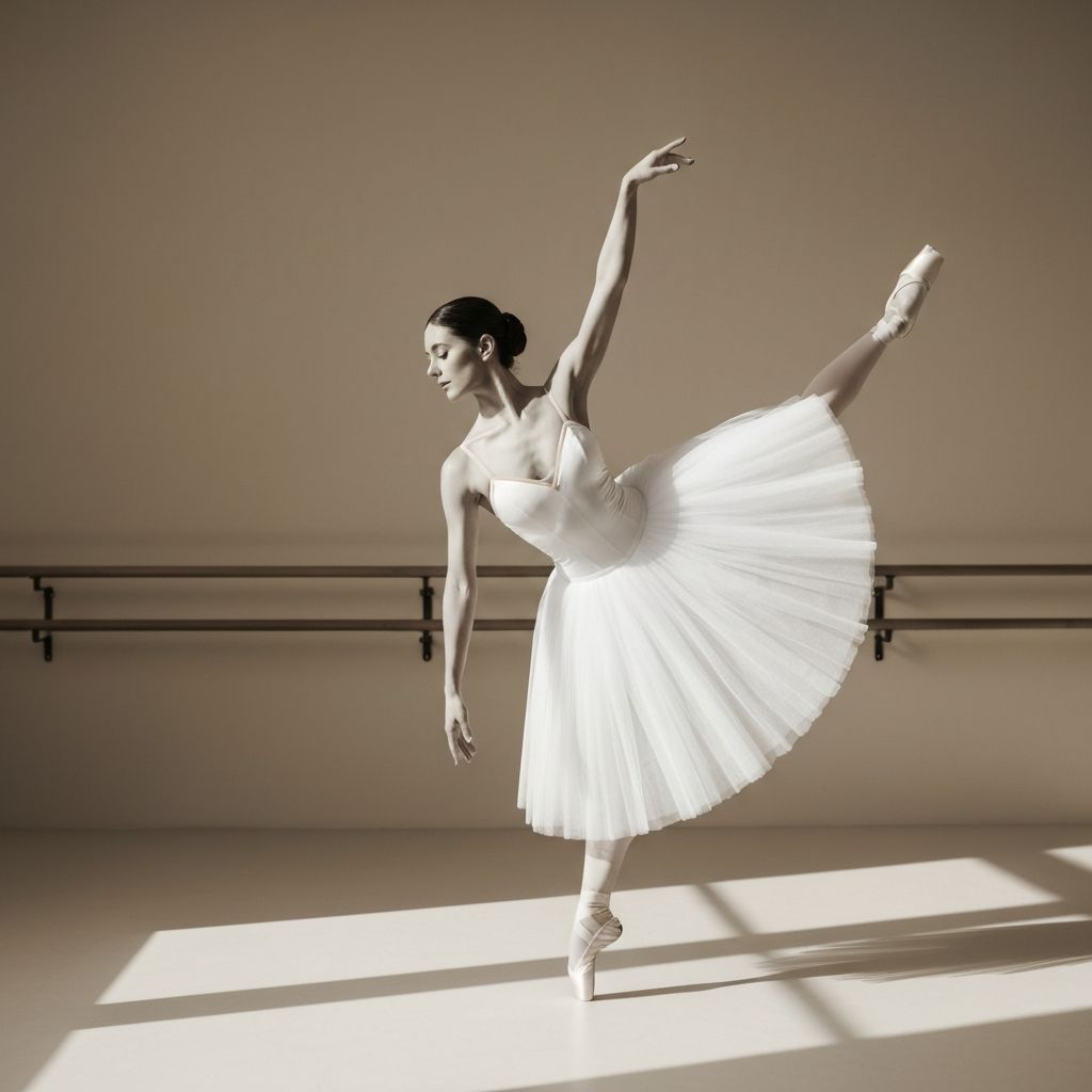 Bailarina em pose elegante